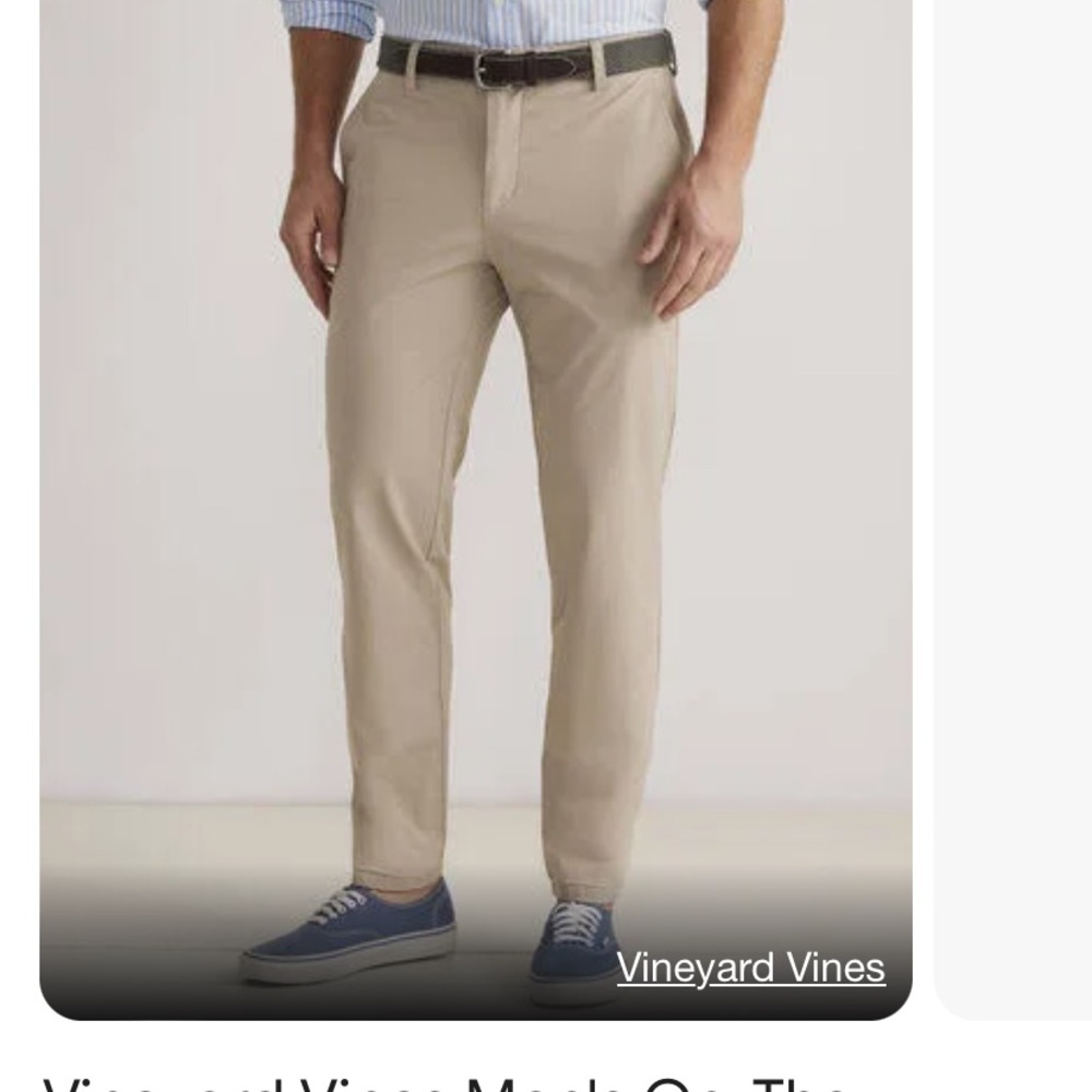 Vineyard Vines Golf Khakis- Size 30 by 32. Great for golf or casual wear.
